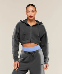 Pump Washed Zip Through Hoodie