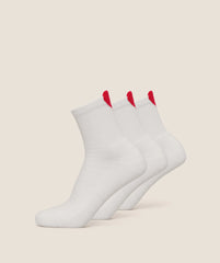Heart Graphic Midi Socks 3pk