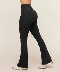 Crossover Back Flared Leggings
