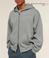 Conditioning Club Washed Zip Through Hoodie