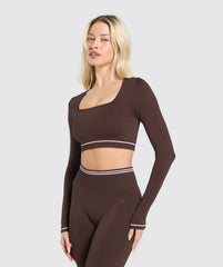 Contrast Seamless Crop Top