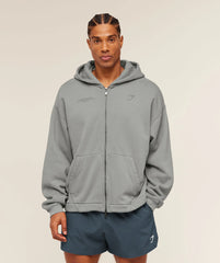 Conditioning Club Washed Zip Through Hoodie