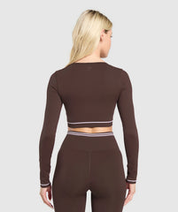 Contrast Seamless Crop Top