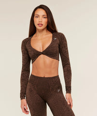 Adapt Animal X Whitney Long Sleeve Crop Top